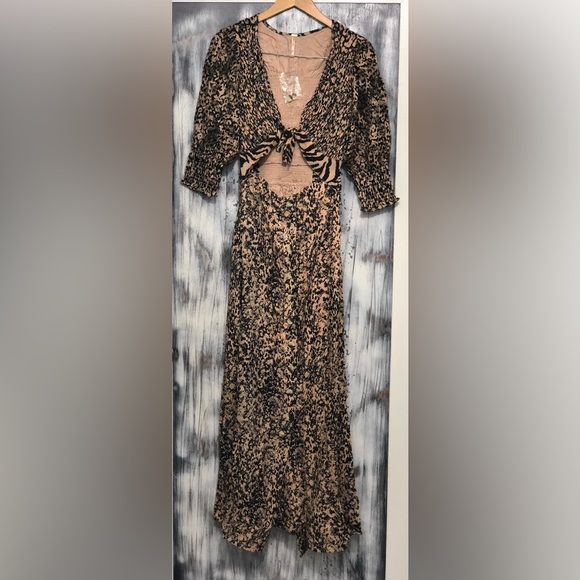 NWOT~Free People String of Hearts Maxi Dress Size Medium - Picture 5 of 12
